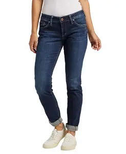 Женские джинсы Boyfriend Mid Rise Slim Leg Silver Jeans Co., синий