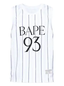 Топ из джерси в тонкую полоску A BATHING APE, белый