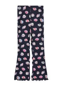 Расклешенные леггинсы s.Oliver, темно-синий/светло-голубой