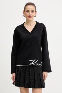 Хлопковая толстовка Karl Lagerfeld, черный