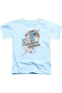 Футболка DC Comics Fickle с коротким рукавом для детей Gildan, светло-голубой