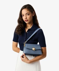 Средняя кожаная сумка Tennis Bliss через плечо с двойным ремешком, двусторонняя