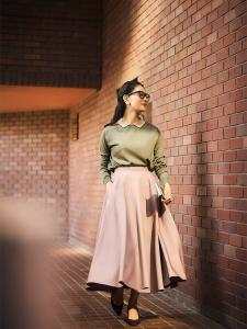 Двухцветная трикотажная рубашка-поло с длинными рукавами для священнослужителей | A4601 | 30 г