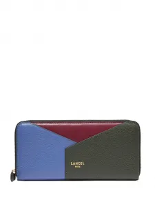 Кошелек с геометричными вставками Lancel, зеленый