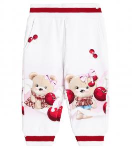 Спортивные брюки из хлопкового джерси с детским принтом Monnalisa, мультиколор