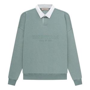 Рубашка ss23 waffle long sleeve polo shirt 'sycamore' Fear Of God Essentials, синий