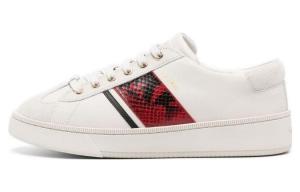 Кроссовки BALLY Panelled Low-top Leather Sneakers, белый/красный
