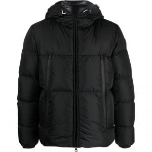 Moncler Застёгивающаяся на молнию утеплённая куртка с капюшоном, Black
