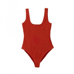 Слитный купальник из оранжевого полиамида Bottega Veneta, оранжевый