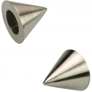 Наконечники для карниза Liedeco «Конус», (комплект, 2 шт.), для карнизов Ø 16 мм, цвет edelstahlfarben