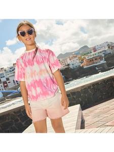 Бело-розовые джинсовые шорты COOL CLUB