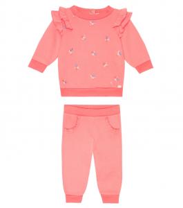 Комплект из хлопковой толстовки и штанов для младенцев Tartine et Chocolat, Rose Moyen