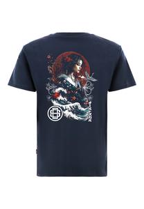 Рубашка Oldskull Asian Blossom Queen, темно-синий