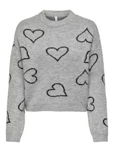 Свитер ONLY, светло-серый меланж