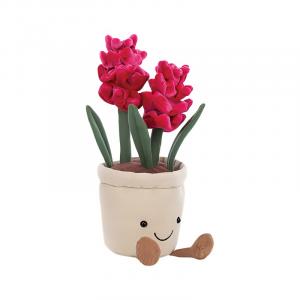 Красивые цветы гиацинта плюшевые куклы трубы высота 25 см длина JELLYCAT
