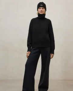 Женские прямые брюки с эластичным поясом и боковыми карманами Ecoalf, черный