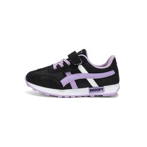 Детская повседневная обувь для детей, кроссовки, кроссовки Snoopy, черный/фиолетовый