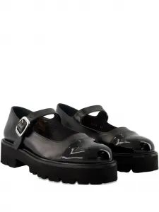 Лоферы на платформе с ремешком и пряжкой Carel Paris, черный