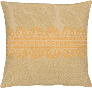 APELT декоративная подушка "7908 Пейсли", чехол без наполнения, 1 шт 46х46 см, бежевый/оранжевый