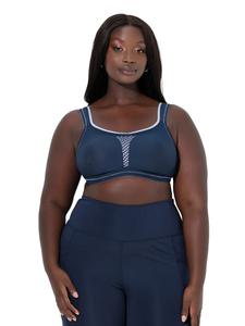 Ulla Popken Спортивный бюстгальтер темно-синего цвета