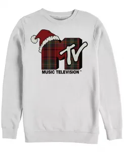 Мужская флисовая толстовка MTV Plaid Christmas Crew Fifth Sun, белый