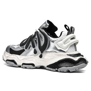 Массивные кеды унисекс с низким верхом, серебряный/черный Ord