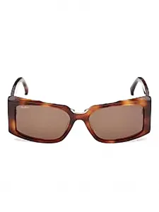 Солнцезащитные очки в прямоугольной оправе Max Mara, коричневый