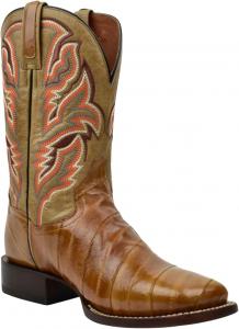 Мужские экзотические западные сапоги Dan Post из угря с широкой квадратной ноской - Dps697, коричневый