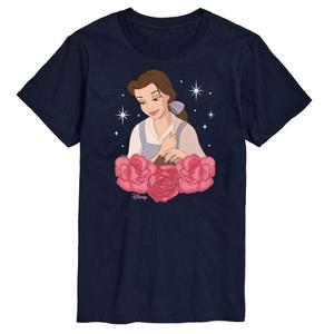 Футболка с рисунком Princess Big & Tall Belle Roses Disney, синий