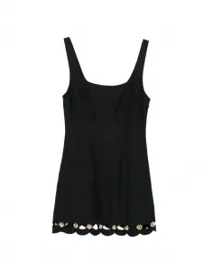 Платье мини с фестонами Simkhai, черный