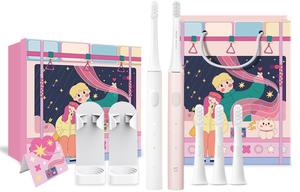 Mi T100 электрическая зубная щетка Soundwave, импортные мягкие и густые щетинки, водонепроницаемые IPX7 T100 Xiaomi, розовый