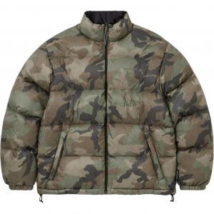 FW25 PERTEX реверсивная пуховая куртка Camo пуховая куртка Unisex Thisisneverthat, хаки/черный