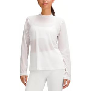 Футболка с сетчатыми вставками Lululemon, белый/белый