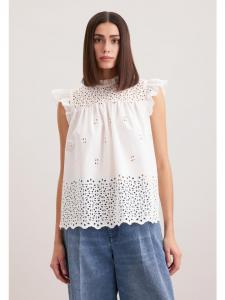 Обычная блузка-рубашка цвета экрю Seidensticker