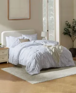 Роскошный мягкий комплект постельного белья с защипами, 7 предметов, размер California King Nestl, белый