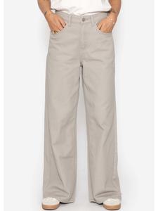 SASSYCLASSY Широкие джинсы с высокой талией, серо-бежевого цвета