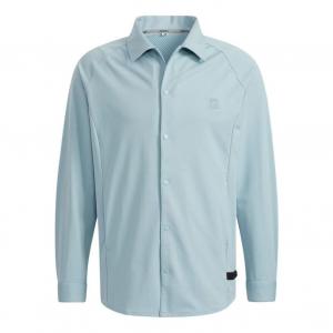 Рубашка Men's adidas Solid Color Breathable Long Sleeves Magic Grey Shirt