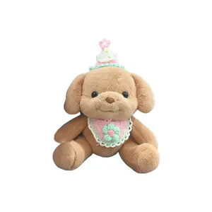 Милый плюшевый щенок пуделя с маленьким носом, игрушка-розыгрыш, высота 35см 77 SEVEN DREAM