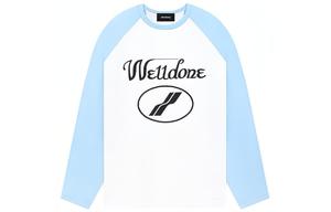 Футболка унисекс небесно-голубая We11Done, голубой