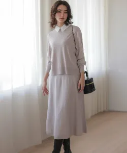 Вязаный топ с воротником Suite, цвет Beige [033]