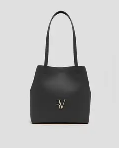 Женская сумка Bruna Tote Maxi из кожи Roberto Verino, темно-серый