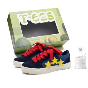 Звезды Пухлые Кроссовки Противоскользящие, Износостойкие, Легкие Низкие Кроссовки для Скейтборда Унисекс T628, Черный