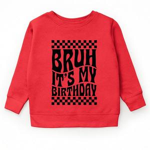 Футболка Bruh it's my birthday в клетку The Juniper Shop, Red
