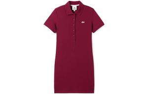 LACOSTE Женское платье с короткими рукавами, цвет Burgundy