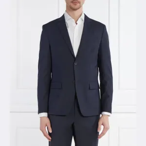 Элегантный современный шерстяной жакет стандартного кроя Calvin Klein, синий