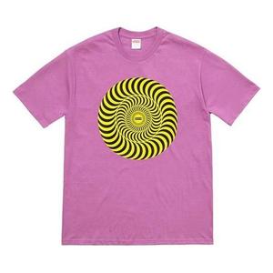 Футболка ss18 spitfire classic swirl light purple tee Supreme, фиолетовый