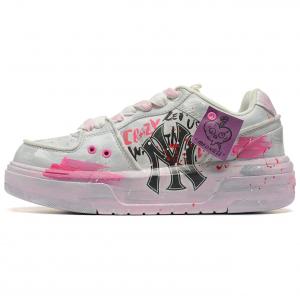 Кроссовки MLB Chunky Liner Skateboarding Shoes Unisex Low-top White, серый