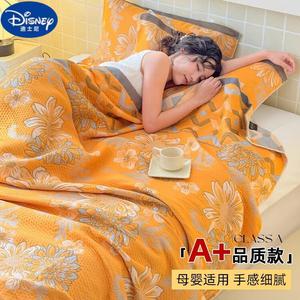 Disney Трехслойное одеяло из марли 200х230 см, комплект из 3 предметов (одеяло, наволочка), хлопковая ткань
