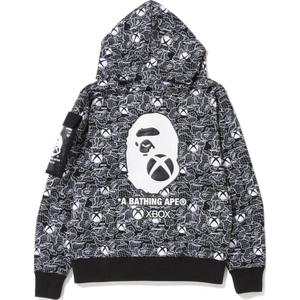 Толстовка с капюшоном X XBOX CAMO на молнии A Bathing Ape, черный