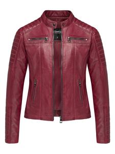 Кожаная куртка REPUBLIX, бордовый